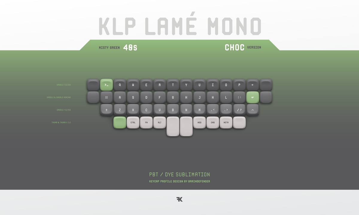 KLP Lamé Mono 40s Misty Green Choc