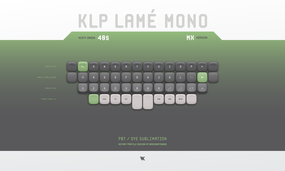 KLP Lamé Mono 40s Misty Green MX