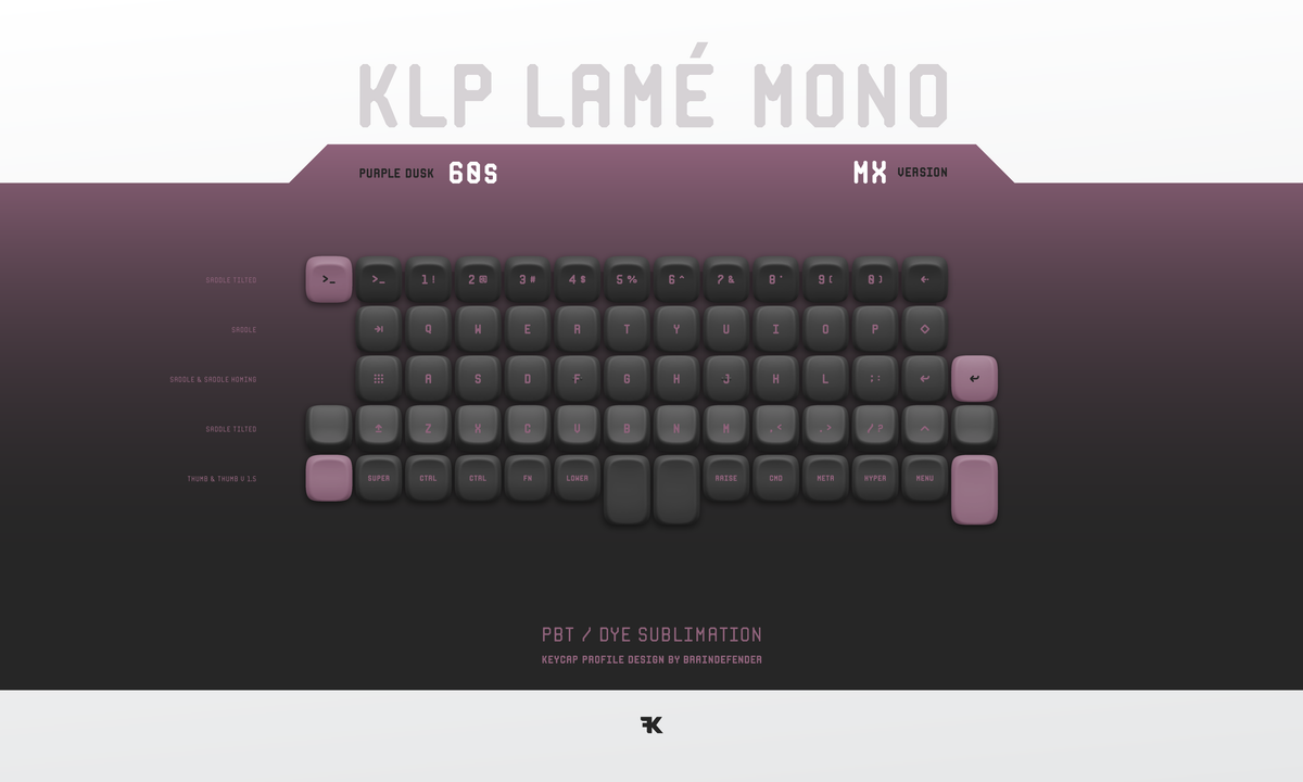 KLP Lamé Mono 60s Purple Dusk MX